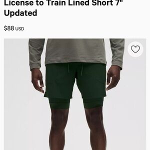 lululemon athletica Green Athletic Shorts